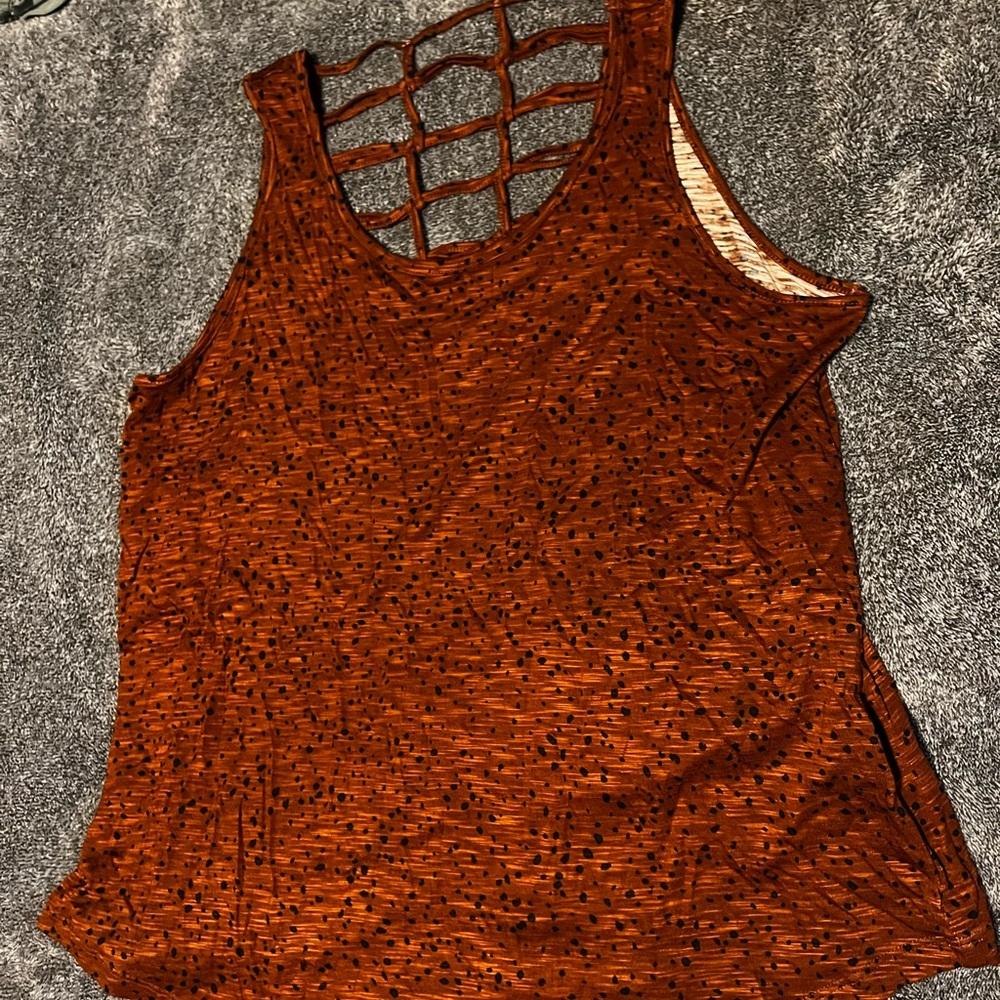 Maurices Orange Cut Out Tank Top